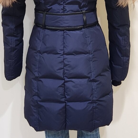 💥HOT ITEM!💥MACKAGE TRISH Down Coat w/ Asiatic Racoon & Rabbit Fur in Ink - Picture 11 of 16